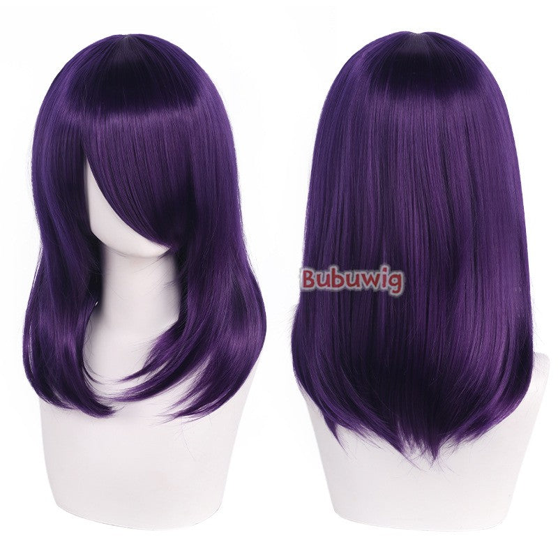 Bubuwig Synthetic Hair 30 Colors 40cm Long Straight Anime Fashion Lolita Cosplay Wigs Pure Color Blue Blonde Wig Heat Resistant