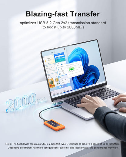 SSD Externo KOOTION X1Max 2TB HD Externo USB 3.2 GEN 2 SSD Portátil 512GB 1TB Mini PSSD para Laptops Desktop PS4 PS5