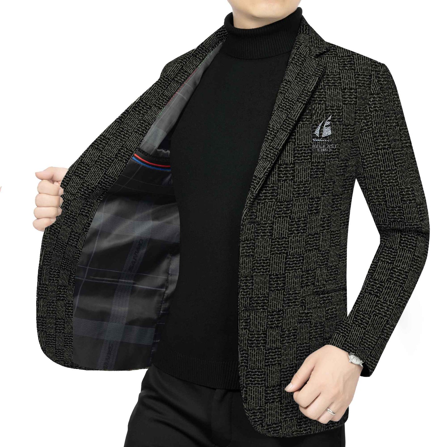 The new Chenier suit is a high-quality men's fashionable business trend stylish suit jacket for spring and autumn