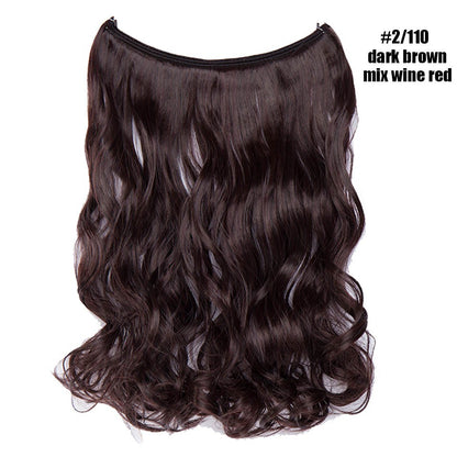 BENEHAIR Cabelo Sintético com Fio Invisível Sem Clipes Extensões de Cabelo Linha Secreta de Pesca Apliques de Cabelo Falso Para Mulheres