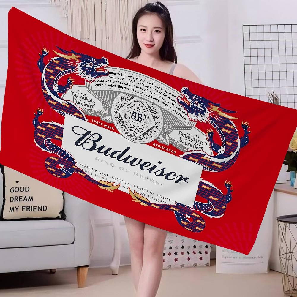 King Of Beer B-Budweiser Big Microfiber Beach Towels Quick Dry Towel Sand Beach Towels Pool Towel For Travel Swim Pool Yoga