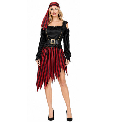 Adult Vintage Pirate Cosplay Full Set Gothic Party Costume For Masquerade Carnival Stage Theme Photoshoot Halloween Cosplay