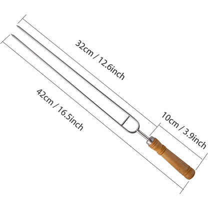 5pcs/10pcs/20pcs Stainless Steel U-Shaped Barbecue Brazing Fork Needle Grilling Skewers Double Prong BBQ Tools BBQgrill outdoor