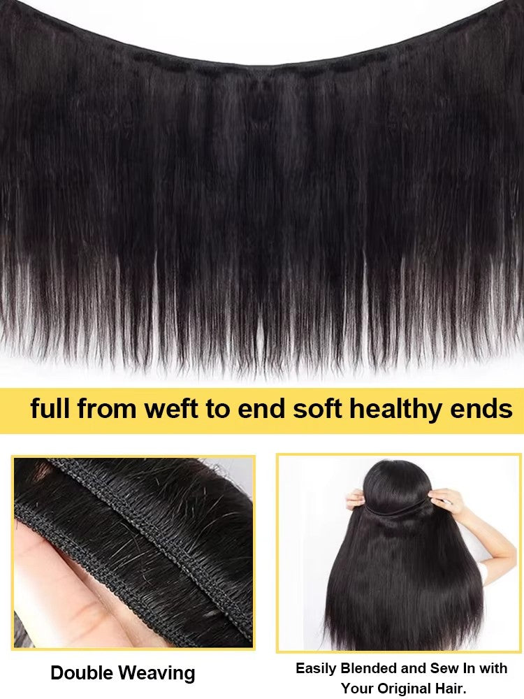 30 32 Polegadas Lisos 16A Cachos 1 3 4 Pacotes Cabelo 100% Humano Cabelo Brasileiro Tecer Extensões de Cabelo Virgem Cabelo Cru