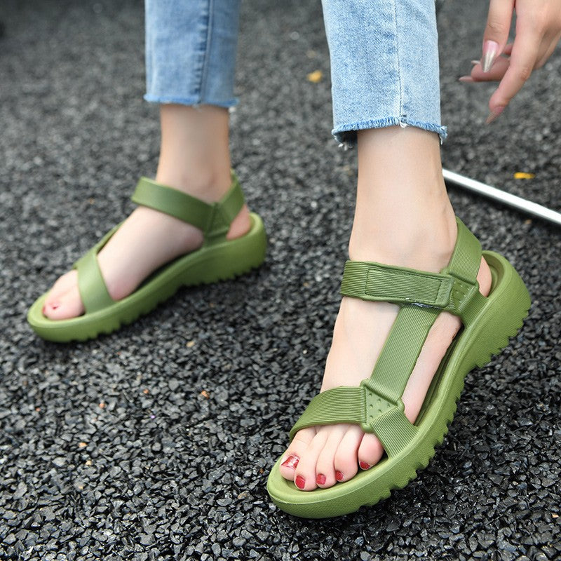 Womens Sandals Fashion Trend Anti-slip Wear-resistant Lightweoght EVA Flat Sandals for Women Outdoor Beach Shoes for Women