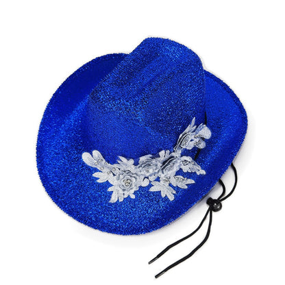 3d Flower Fedora Exquisite Fashion Panama Hat Embroidery Fedora Hat Superior Women'S Wedding Hat For Party Fashion Outfit