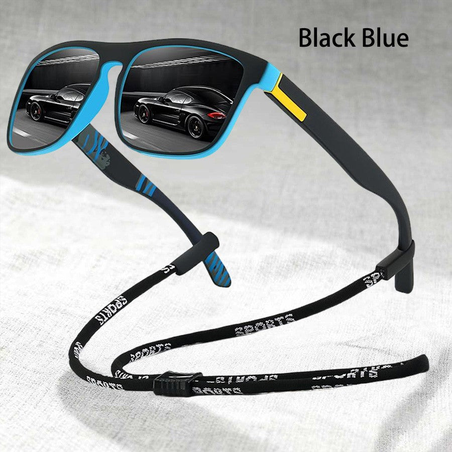 Fashion With Chain Square Sunglasses For Men Women Driving Fishing Brand Designer Sun Glasses Man UV400 Eyewear