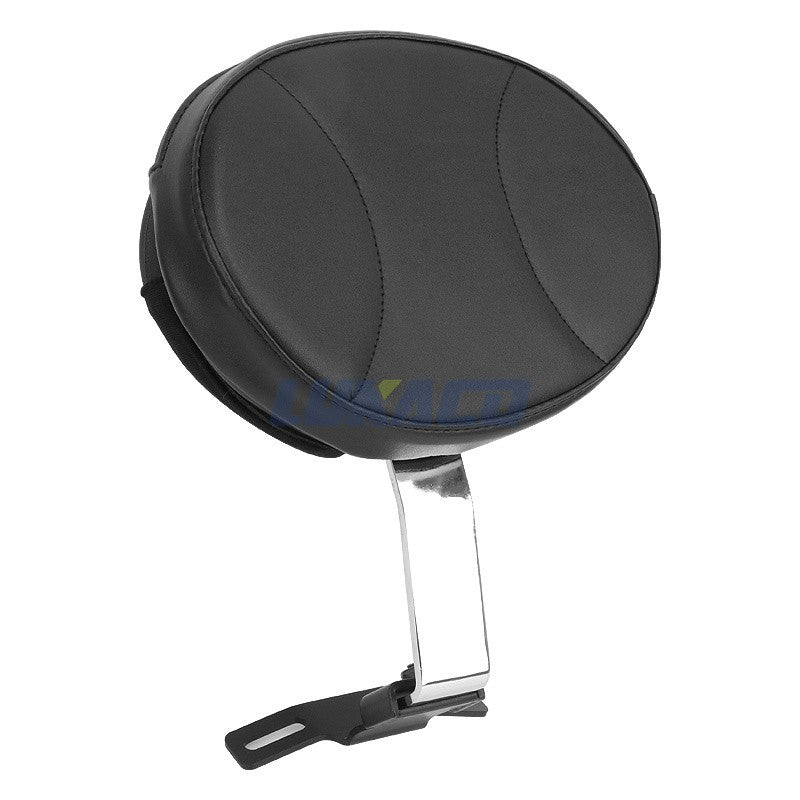 Motorcycle Adjustable Driver Rider Backrest Plug In Sissy Bar Seat Cushion Moto Pad For Harley Fatboy Heritage Softail 2007-2017