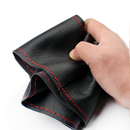 1PC Faça você mesmo, capas de volante de couro de fibra macia, universais, com agulhas e linha, acessórios interiores de carro