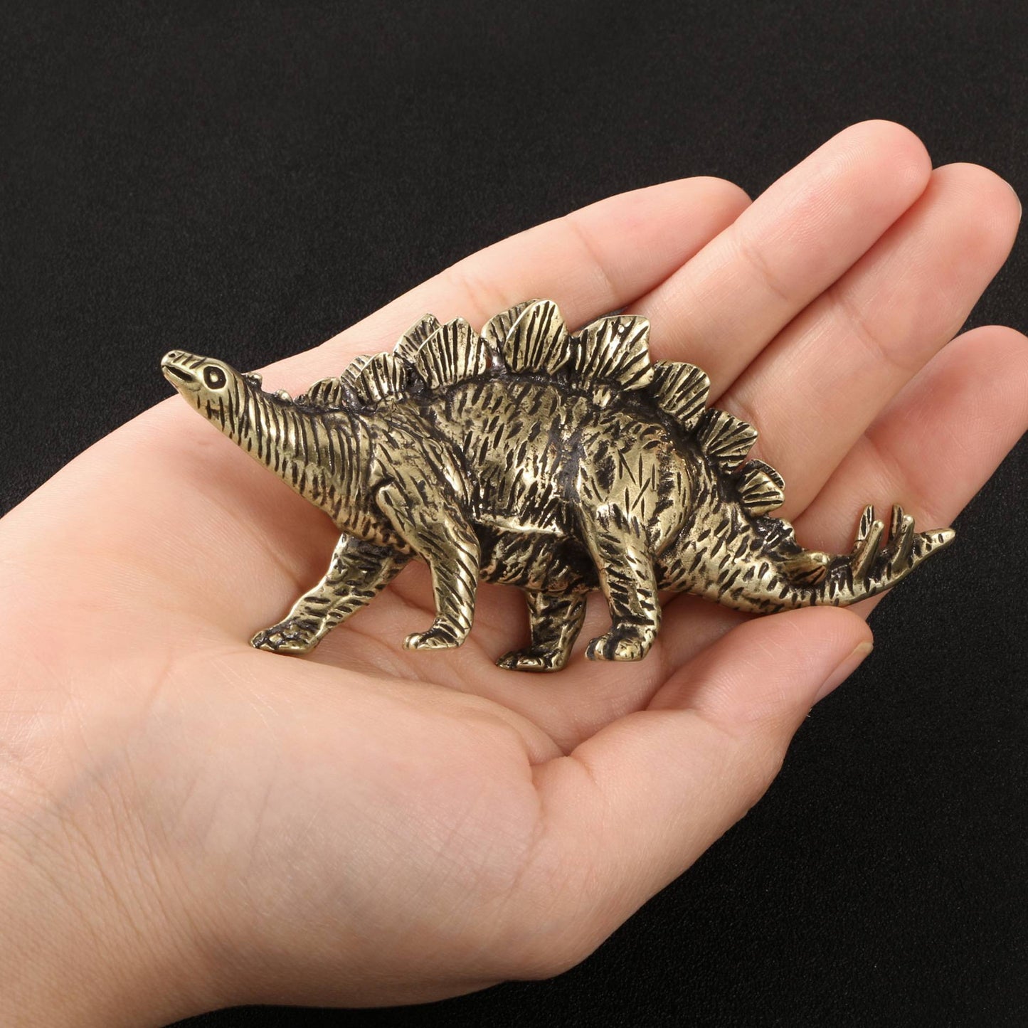 Dinossauro Alossauro Estegossauro Pterossauro Dimetrodon Diplodoco Estátua Decoração de Mesa de Escritório Jurássico Estatueta de Cobre 12 Estilos