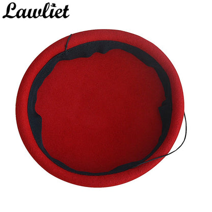 Lawliet Circle Feminino Capacete Chapéus de Feltro de Lã Chapéus Pillbox Fascinator para Mulheres Suprimento de Chapelaria Base de Chapéu Chapéus de Coquetel