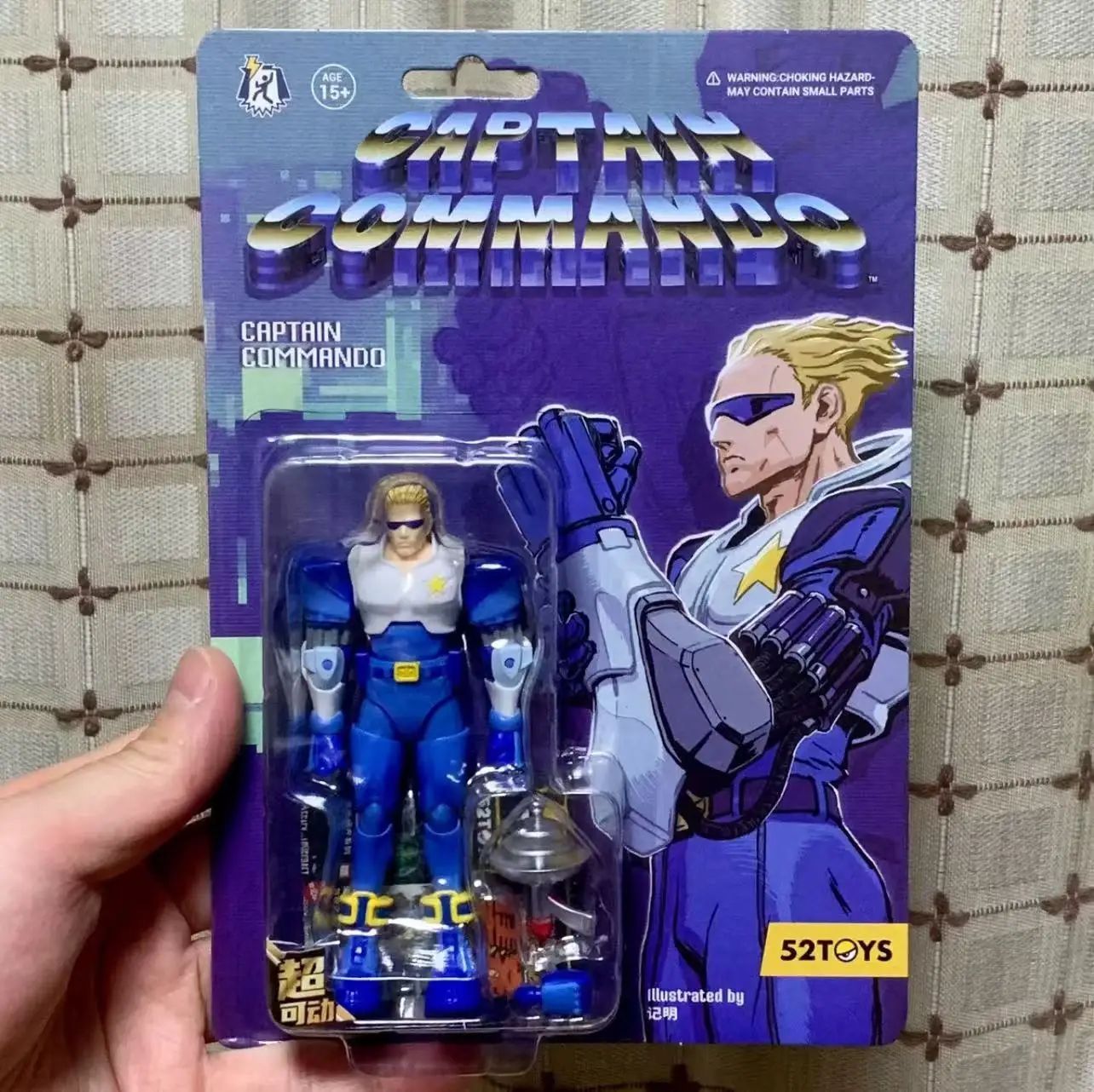 Em estoque 52TOYS CAPCOM Captain Commando Boneco Mack The Knife Ginzu The Ninja Baby Head Boneco de Ação Estátua Colecionável Modelo