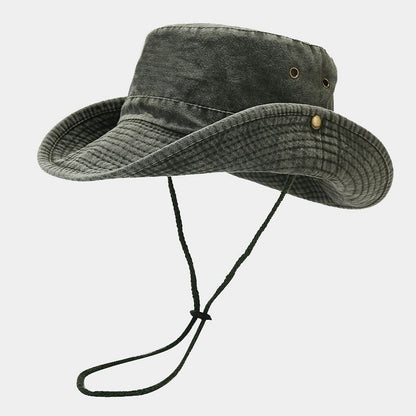 2024 Four Seasons Cotton Solid Bucket Hat Fisherman Hat Outdoor Travel Sun Cap for Men and Women