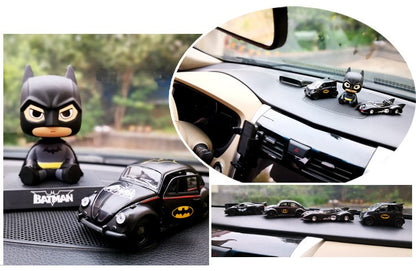 Versão Q do Boneco Batman Toy Figures Desenho Animado Bobble Head Enfeites de Carro Os Vingadores da Marvel Boneco do Capitão América Homem-Aranha