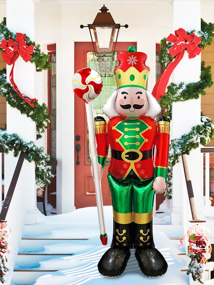 3pcs Large Standing Candy Walnut Guard Balloons, Christmas Theme Event and Scene Decorations, Birthday, New Year's Eve