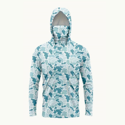 Roupas de Pesca Masculinas Camisa de Pesca com Capuz Manga Longa Camiseta de Pesca com Proteção UV