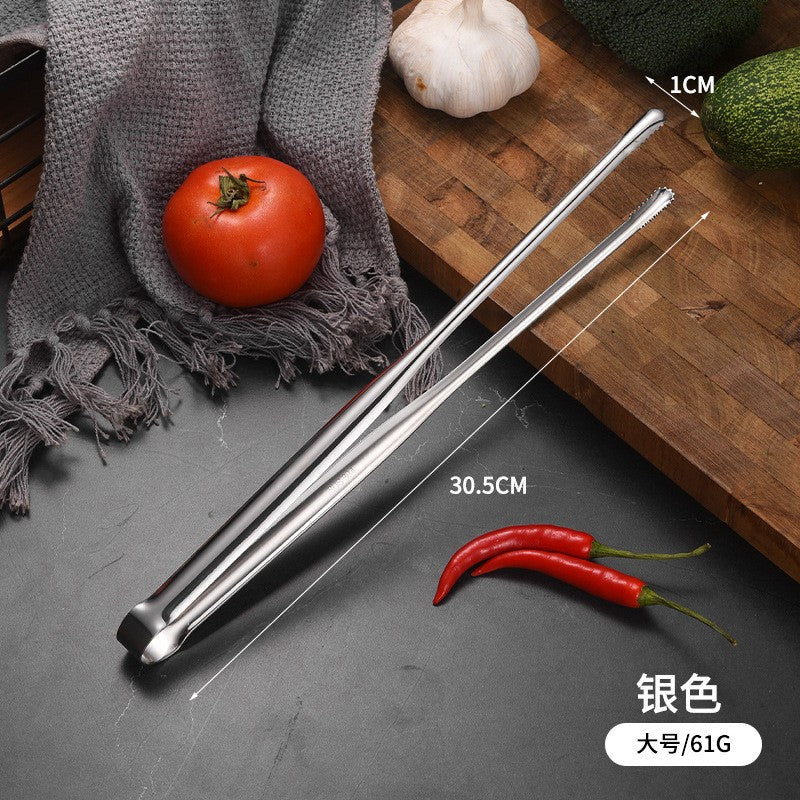 304 stainless steel barbecue tongs, extended barbecue tongs, steak tongs with teeth, food tongs