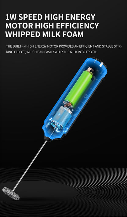 Kitchen Powerful Stirrer Milk Frother Handheld Foam Maker for Lattes Whisk Drink Mixer Coffee Electric Rechargable Egg Beater