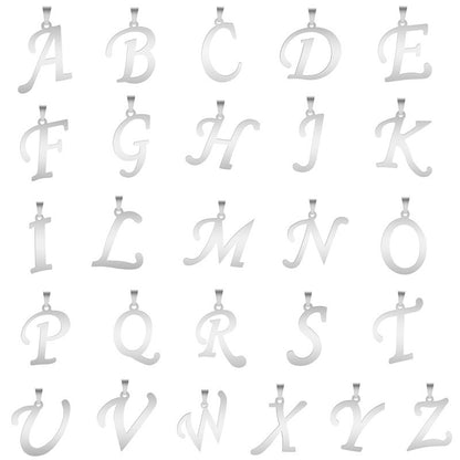 Colar com Pingente de Letras Iniciais A-Z Alfabetos em Inglês Colares de Aço Inoxidável Para Mulheres Homens Acessórios Joias da Moda Presente
