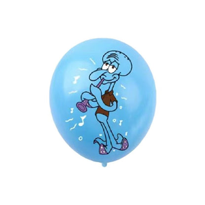 10pcs SpongeBob Patrick Star Octopus Brother Party Decoration Latex Balloon Theme Children's Birthday Balloon Set Cute
