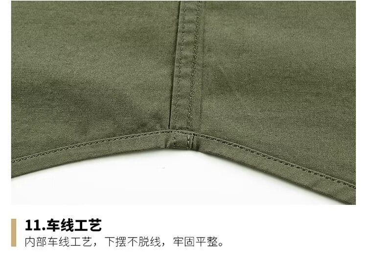 New Summer Men's Short Shirt Korean Casual Oversized Navy Blue Cargo Shirt Classic Retro Men Clothing Outdoor Sports Durable Top