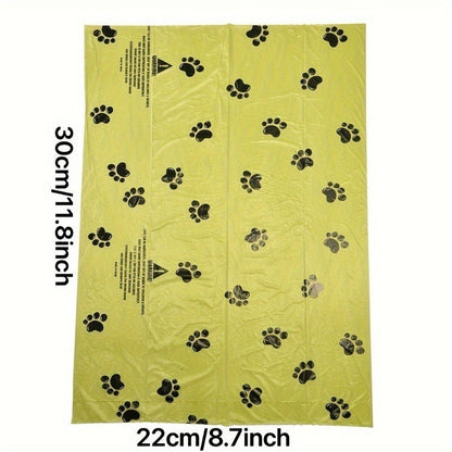Biodegradable Pet Waste Bags  - Extra Thick Poop Bags for Dogs & Cats, Portable Roll with Dispenser, Eco-Friendly & Lea