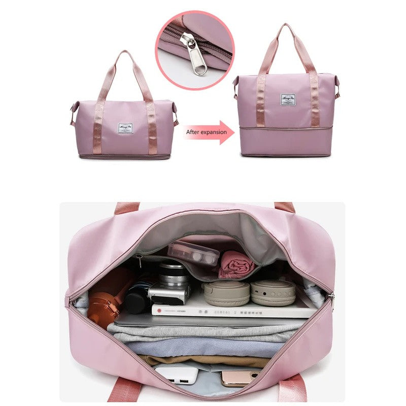 Carry On Travel Duffle Bag Nylon Waterproof Sports Gym Tote Bags for Women Large Capacity Storage Luggage Handbag 2026