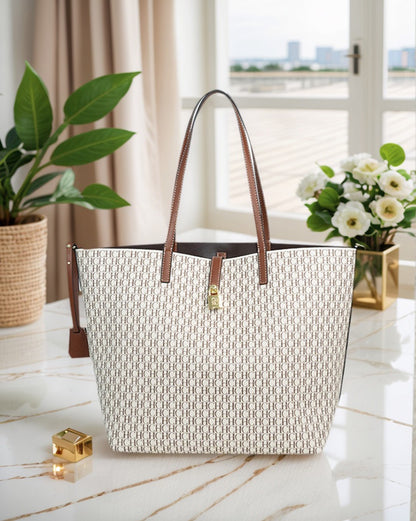 CH Elegant Light Luxury Practical With Bags Pure Color Simple Large Capacity Casual Resistant Brand Women's Bag Shoulder Bag