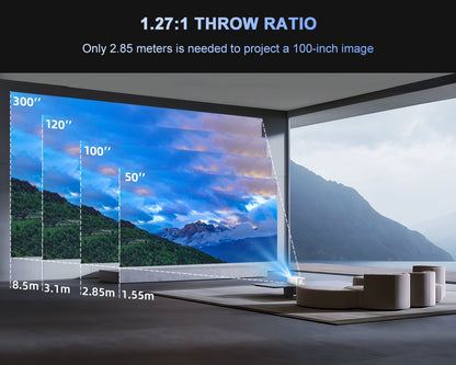 Projetor Flixtone 4000 Ansi Full HD 4k D10S 3G 128G Beam Projetores Home Theater Vídeo Android 15 Samrt TV Beamer para Filmes