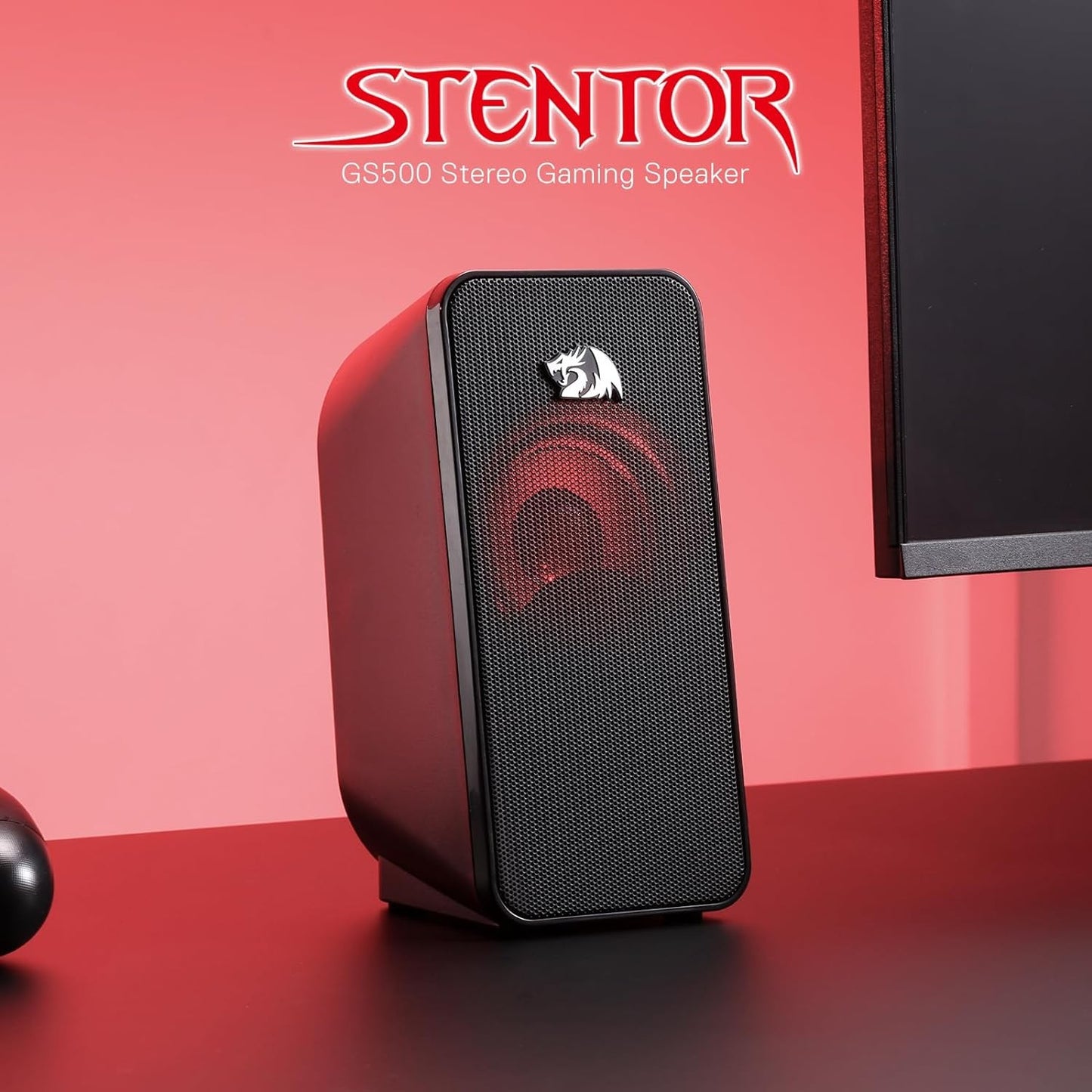 Caixa de Som Redragon GS500 Stentor USB para PC Gamer, Estéreo 2.0 Canais, com Iluminação