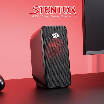 Caixa de Som Redragon GS500 Stentor USB para PC Gamer, Estéreo 2.0 Canais, com Iluminação