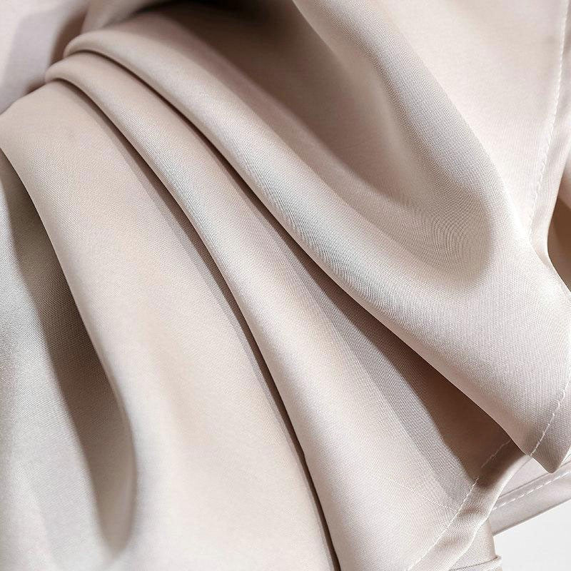 Women Satin Fishtail Skirts Fashion Streetwear Female Elastic High Waist Skirts Solid Color Summer Ladies Slim Silk A-line Skirt