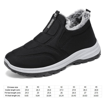 Warm Walking Shoes Lightweight Thermal Ankle Boots Non-slip Slip On Sneakers Winter Thick Fur Shoes for Travel Hiking