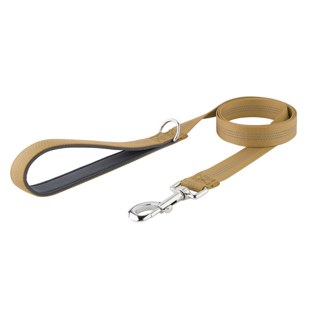 Guias para Cães Coleiras Refletivas com Cordão para Animais de Estimação Coleira para Cães Médios e Grandes à Prova de Explosão Resistente ao Desgaste e Durável