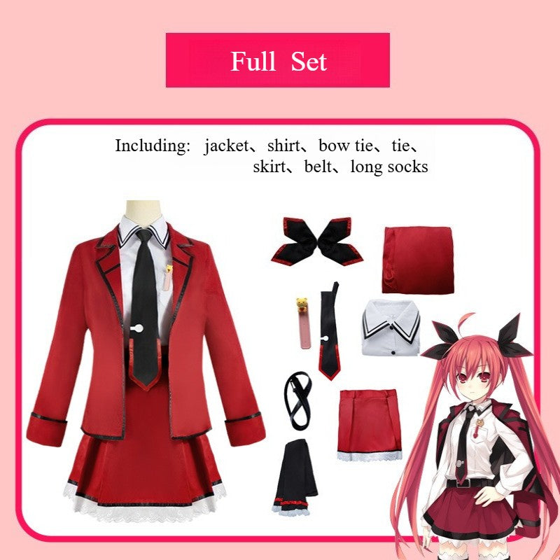 Anime Date A Live Itsuka Kotori Cosplay Costume Jk Uniform Dress Outfit Wig Stocking Full Suit Halloween for Women