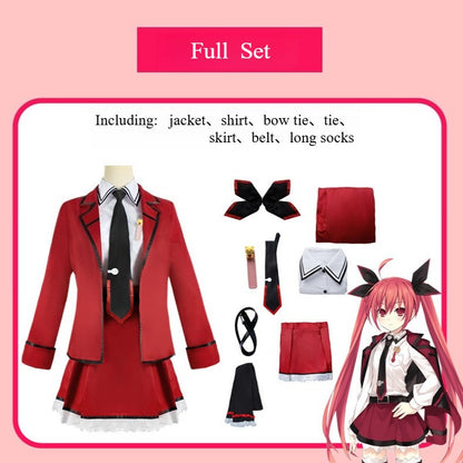 Anime Date A Live Itsuka Kotori Cosplay Costume Jk Uniform Dress Outfit Wig Stocking Full Suit Halloween for Women