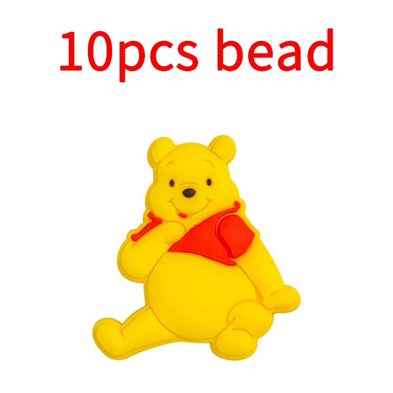 10pcs Mickey Minnie Silicone Pacifier Clips Food Grade Teethers For Baby DIY Baby Soother Nursing Pacifier Chain Accessories