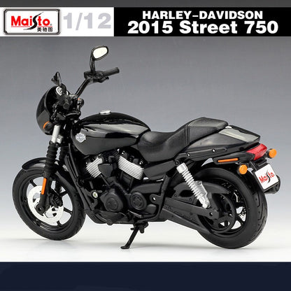 Maisto 1:12 Harley 2015 Street 750 Liga Moto Modelo Diecast Metal Brinquedo Corrida Moto Modelo Simulação Coleção Presente Infantil