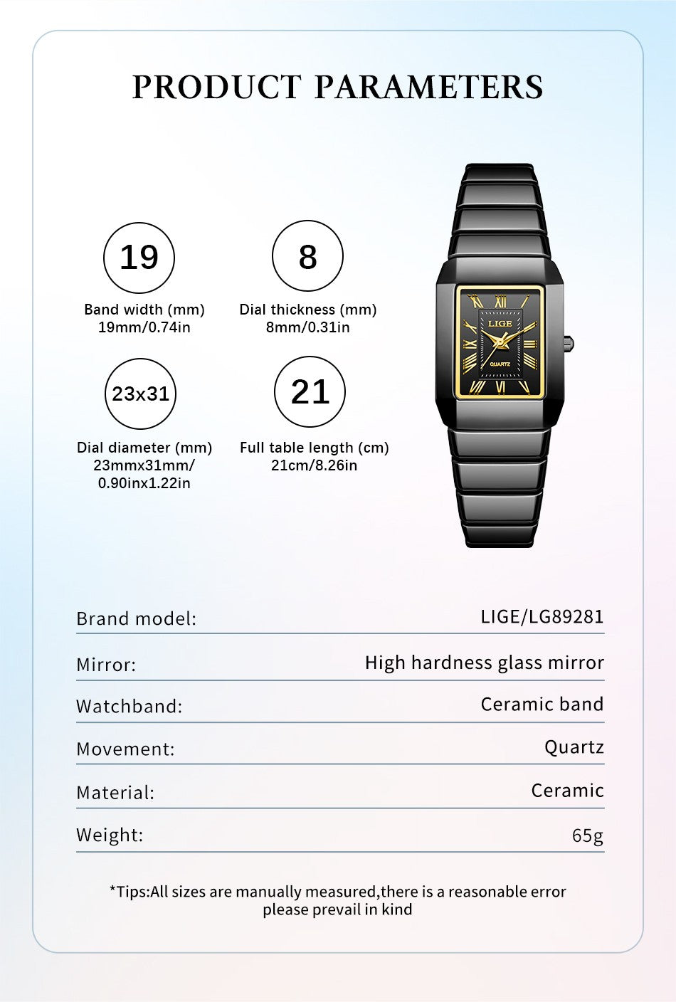 New Fashion LIGE Woman Watch Elegant Luxury Ceramic Strap Waterproof Simple Dial Quartz Women's Watches Ladies Gifts Reloj Mujer