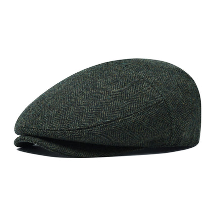 JANGOUL Men Wool Blend XL XXL Ivy Newsboy Cap Classic Tweed Gatsby Cabbie Flat Hat