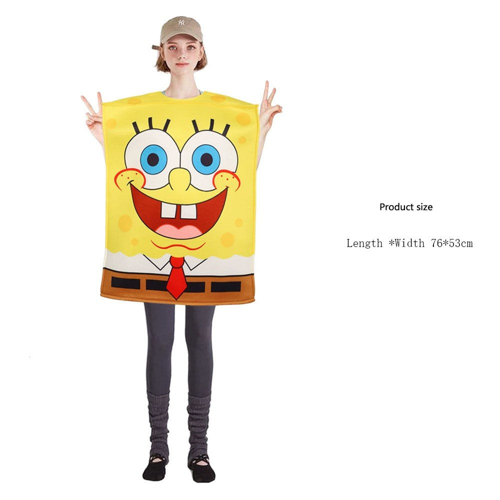 Cartoon SquarePants Cosplay Costume Sponge Patrickstar Jumpsuit for Women Girls Men Boys Halloween Carnival Party Costumes