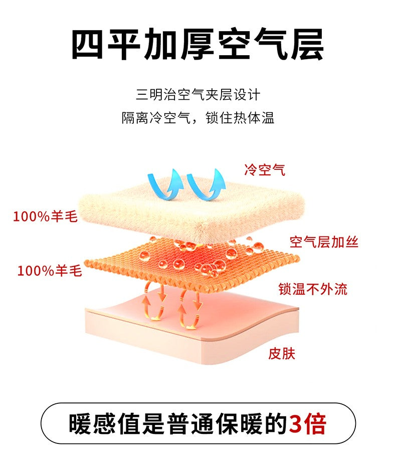 Autumn Winter Thickened Warm 100% Pure Wool Vest Men's Vest with Hood Zipper Cardigan Casual Pocket Sweater Jacket