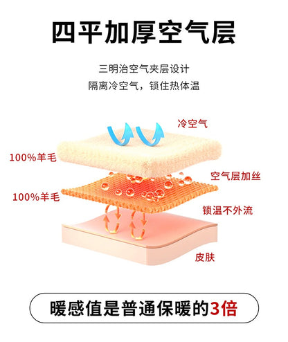 Autumn Winter Thickened Warm 100% Pure Wool Vest Men's Vest with Hood Zipper Cardigan Casual Pocket Sweater Jacket