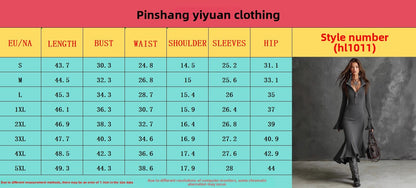 2025 European American Dresses Women Solid Autumn Winter Zipper Lapel Flared Sleeve Knitted Fishtail Dress Slim Fit Vestidos