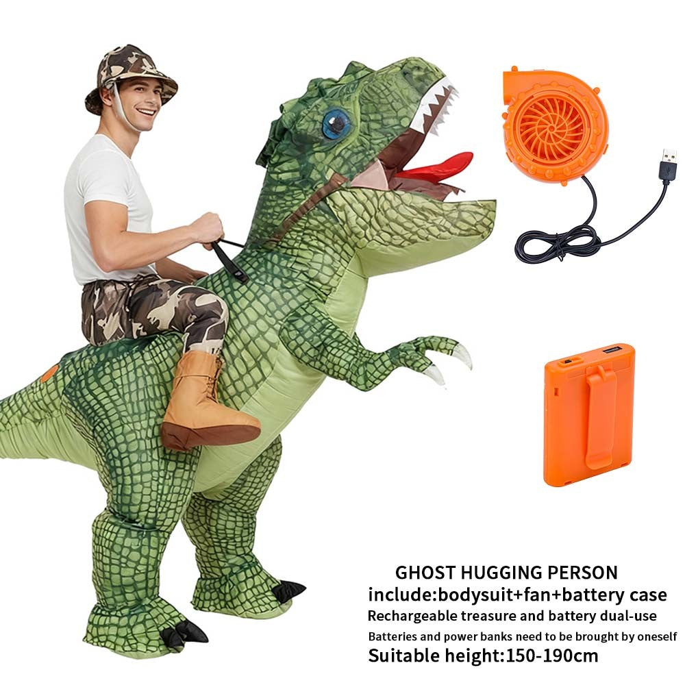 Animal Cartoon Riding Tyrannosaurus Rex Inflatable Costume Adult Children Chase Game Dinosaur Role Playing Halloween Party