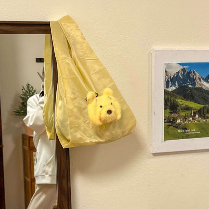 Bolsas de compras dobráveis Disney Ursinho Pooh, desenhos animados fofos, bolsas de proteção ambiental para viagens, armazenamento, pequenas lembrancinhas