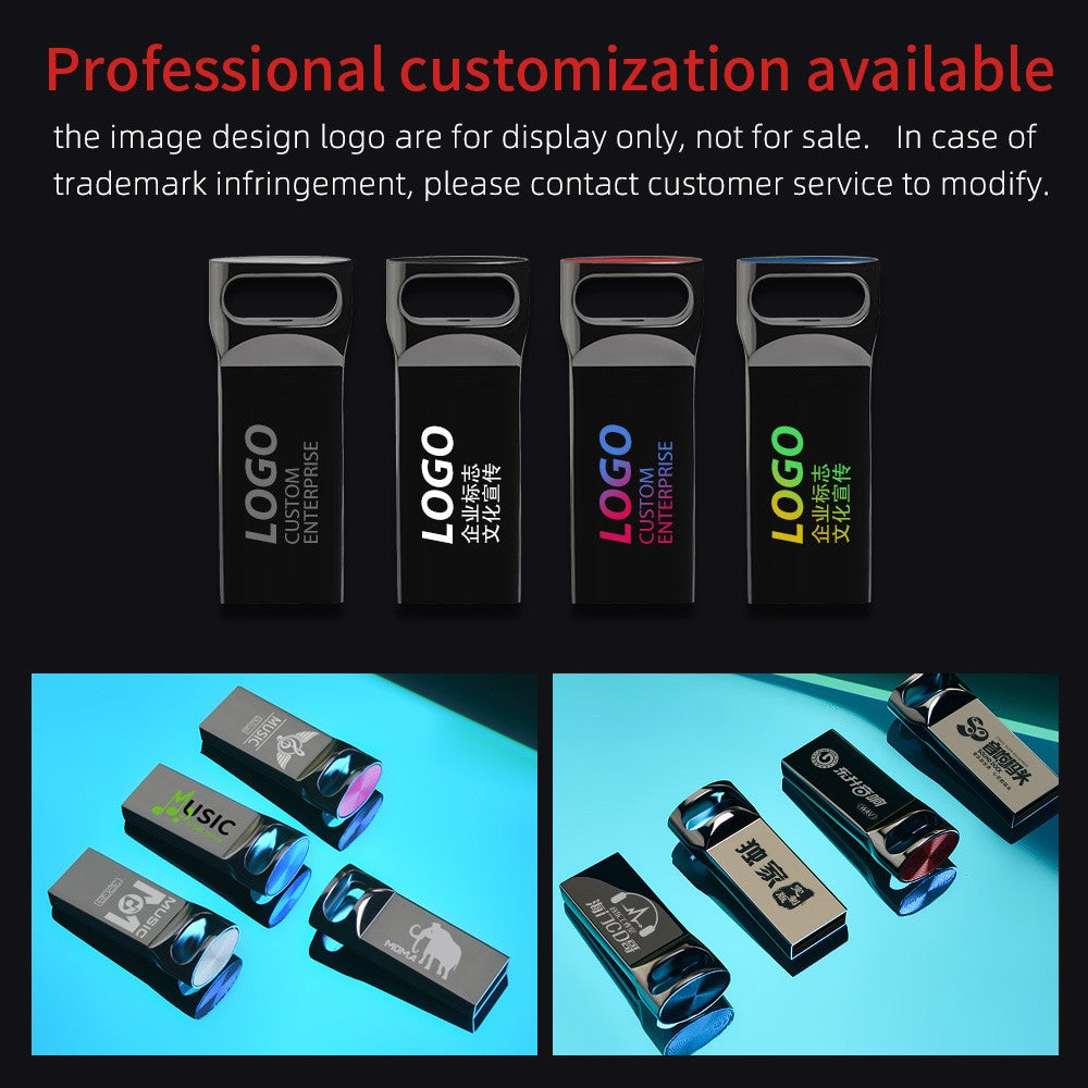 Zsuit 10 Peças/lote Pen Drives USB 64GB Mini Metal Capacidade Real 128GB Memory Stick Pen Drive 32GB Logotipo Personalizado Armazenamento U Disk