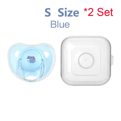 Cartoon Pattern Thumb Shape Toddlers Soothe Kids Newborn Baby Silicone Teething Pacifier