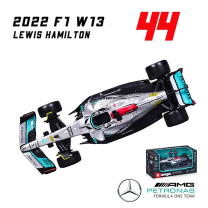 Bburago 1:43 F1 Aston Martin Aramco F1 Team AMR23 2023 #14 Alonso #18 Stroll Carro de Liga Metálica Modelo Fundido Colecionável