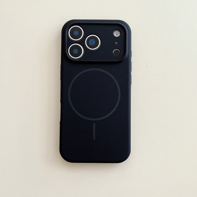 Capa de Silicone Magnética de Carregamento Sem Fio MagSafe de Cor Sólida para iPhone 17 Pro Max/17/17 Pro Capa Traseira Protetora